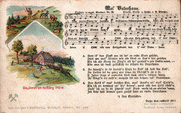 G9407 - Litho Anton Günther Liedkarte - Mei Vaterhaus .... Böhmen Erzgebirgisches Volkslied - Musique