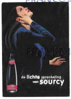 Femme Et Bouteille D'eau Pétillante:" De Lichte Sprankeling Van Sourcy" - Werbepostkarten