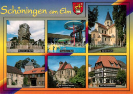 73268009 Schoeningen Brunnen Markt Negenborn-Bad Kirchen Schloss Fachwerk Schoen - Autres & Non Classés