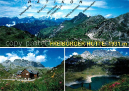 73267951 Freiburgerhuette Fliegeraufnahme Rote Wand Lechquellengebirge Freiburge - Autres & Non Classés