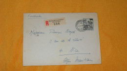 ENVELOPPE ANCIENNE DE 1953../ CACHETS ZURICH 22 FRAUMUNSTER ET RECOMMANDE POUR NICE + TIMBRE - Storia Postale