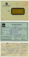 Germany 1938 Cover W/ Invoice & Zahlkarte; Frankfurt (Main) - Allianz Und Stuttgarter To Schiplage; 3pf. Meter - Machines à Affranchir (EMA)