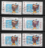 France 2008 Oblitéré  Autoadhésif  N°  162  Ou N° 4151 - " Tex Avery "  Le Loup  ( 6  Exemplaires ) - Used Stamps