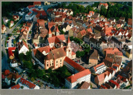 73267550 Ellwangen Jagst Fliegeraufnahme Mit Marktplatz Basilika Stadtkirche Lan - Ellwangen