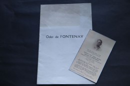 Odet De Fontenay Carte Mortuaire Et Livret Noblesse 1934 - Historical Documents