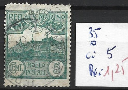 SAINT-MARIN 35 Oblitéré Côte 5 € - Used Stamps