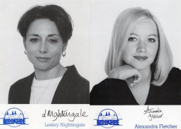 Alexandra Fletcher Lesley Nightingale 2x Brookside Pre Printed Signed Cast Card - Attori E Comici 