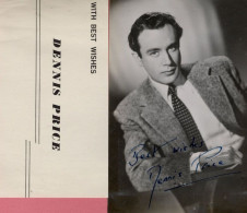 Dennis Price Actor Printed Signed Photo & Compliments Slip - Schauspieler Und Komiker