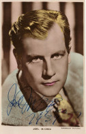 Joel McCrea Western Cowboy Old Actor WW2 Hand Signed Photo - Actores Y Comediantes 
