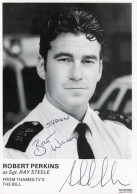 Robert Perkins As Sgt Ray SteeleThe Bill ITV Hand Signed Cast Card - Schauspieler Und Komiker
