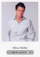 Oliver Mellor Coronation Street Hand Signed Cast Card Photo - Attori E Comici 