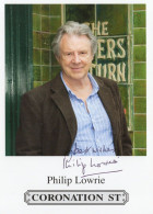 Philip Lowrie Coronation Street Hand Signed Cast Card Photo - Attori E Comici 