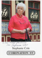 Stephanie Cole Coronation Street Hand Signed Cast Card Photo - Attori E Comici 