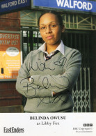 Belinda Owusu As Libby Fox Eastenders Hand Signed Cast Card Photo - Acteurs & Toneelspelers