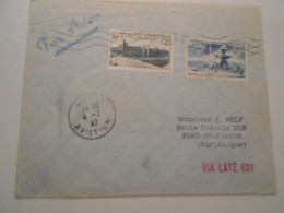 France Poste Aerienne , Lettre De Paris-aviation 1947 Pour Fort De Françe 1ere Liaison Françe Martinique - 1927-1959 Lettres & Documents