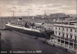 Genova Un Transatlantico A Ponte Dei Mille - Genova (Genua)