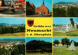 73267446 Neumarkt Oberpfalz Brunnen Rathaus Panorama Wasserspiele Burg Park Neum - Neumarkt I. D. Oberpfalz