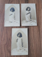 * Fantaisie - Fantasy - Fantasie (Enfant - Child) * (R.P.I.) Série De 3 Cartes, Girl, Fille, Portrait, Carte Photo, Old - Portraits