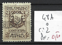 SAINT-MARIN 48A Oblitéré Côte 2 € - Used Stamps