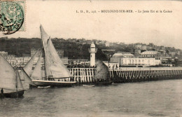 N°2171 W -cpa Boulogne Sur Mer- La Jetée Est Et Le Casino- - Boulogne Sur Mer