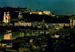 73267379 Passau Drei Fluesse Stadt Nachtaufnahme Passau - Passau