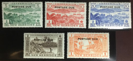 New Hebrides 1957 Postage Due Set MNH - Timbres-taxe