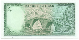 Lebanon 5 Livres 1986 - Líbano