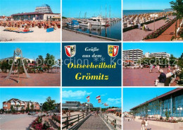 73267369 Groemitz Ostseebad Strand Restaurant Yachthafen Promenade Kurhaeuser Se - Groemitz
