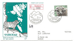 Faroe Islands 1979 Sheep Farming, Aries  Mi 42 FDC  Registered Letter - Faroe Islands