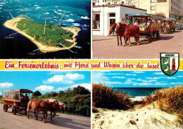 73267342 Borkum Nordseebad Mit Pferd Und Wagen Ueber Die Insel Duenen Fliegerauf - Borkum