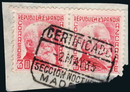 Madrid - Perforado - Edi O 686 Pareja - Fragmento "STH" (Banco) - Used Stamps