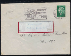 YT 1536A SSL/ FAG PARIS  GARE DU NORD 28/4/69 EPARGNE LOGEMENT - 1961-....