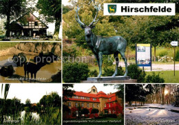 73267319 Hirschfelde Werneuchen Gasthof Lindengarten Wasserbueffel Hirschskulptu - Werneuchen