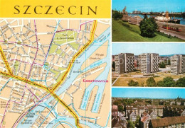 73267268 Szczecin Stettin Stadtplan Hochhaeuser Szczecin Stettin - Polen