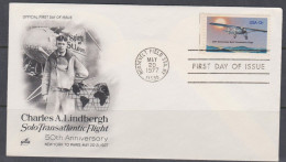 États-Unis FDC 1977 1159 Avion Spirit Of St-Louis Charles A Lindbergh - 1971-1980