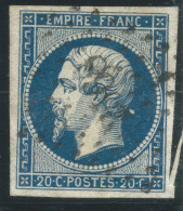 N°14 20c BLEU NAPOLEON TYPE 1/ PLANCHAGE 110 G2 ETAT 2 (VARIETE SUARNET 11) - 1853-1860 Napoleon III