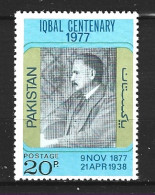 PAKISTAN. N°369 De 1974. Poète Iqbal. - Schriftsteller