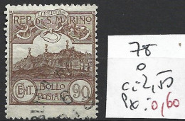 SAINT-MARIN 78 Oblitéré Côte 2.50 € - Used Stamps