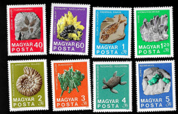1969  Minerals  Michel HU 2520A - 2527A Stamp Number HU 1990 - 1997 Yvert Et Tellier HU 2056 - 2063 Xx MNH - Ungebraucht