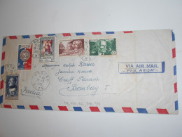 France Poste Aerienne , Lettre De Nogaro 1951 Pour Bombay - 1927-1959 Briefe & Dokumente