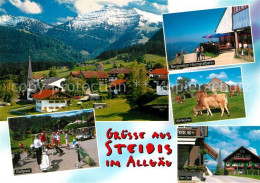 73266908 Steibis Ortsansicht Mit Kirche Alpenpanorama Bergstation Hochgratbahn A - Oberstaufen