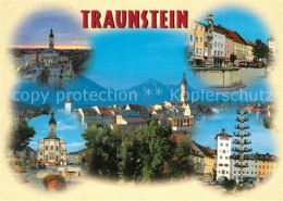 73266895 Traunstein Oberbayern Stadtplatz Kirche Brunnen Innenstadt Maibaum Stad - Traunstein