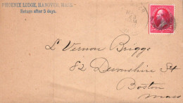 USA ETATS UNIS SEUL SUR LETTRE DE HANNOVER POUR BOSTON 1906 - Lettres & Documents