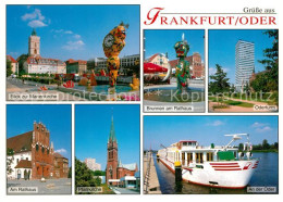 73266884 Frankfurt Oder Blick Zur Marienkirche Brunnen Rathaus Oderturm Rathaus  - Frankfurt A. D. Oder