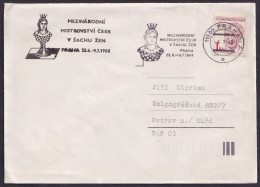 Czechoslovakia 1988, Chess, Int. Women Tournament, Spec Postmark & Cover - Otros & Sin Clasificación