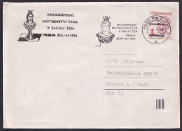 Czechoslovakia 1988, Chess, Int. Women Tournament, Spec Postmark & Cover - Other & Unclassified
