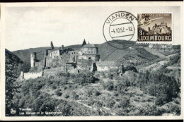 X0418 Luxembourg, Maximum 1952 Vianden Les Ruines Du Chateau - Tarjetas Máxima