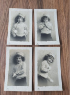 * Fantaisie - Fantasy - Fantasie (Enfant - Child) * (RPH 2402) Série De 4 Cartes, Girl, Fille, Portrait, Carte Photo - Portretten