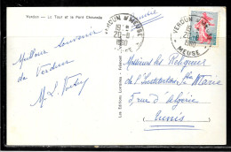 K133 - SEMEUSE SUR CP DE VERDUN DU 20/08/60 POUR TUNIS - Covers & Documents