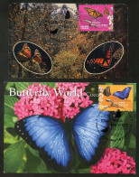 COLOMBIA (2018) Cartes Maximum Cards - Año Colombia México, Danaus Plexippus, Morpho Peleides, Butterflies, Papillons - Kolumbien